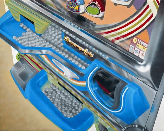 Pachinko machine painting, Japanese pinball