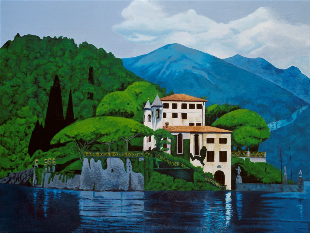 Lake Como Villa painting